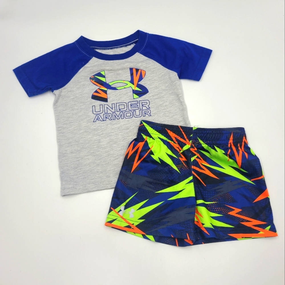 Under Armour baby boy tee and shorts set size 12 months